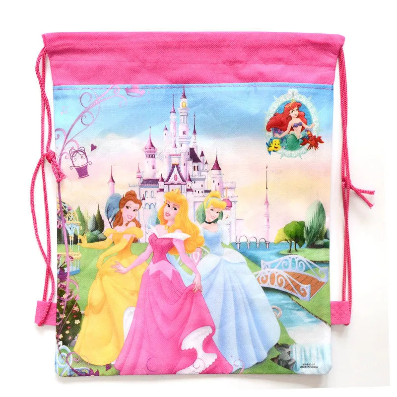 1 Pic children schoolbags Princess Drawstring Bags Cartoon For Girls & Boys multipurpose school backpack Christmas gifts 1515