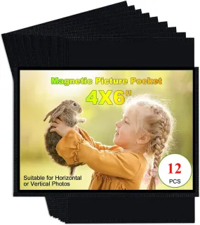 12 Pack Magnetic Photo Frame 4X6 Inches for Refrigerator