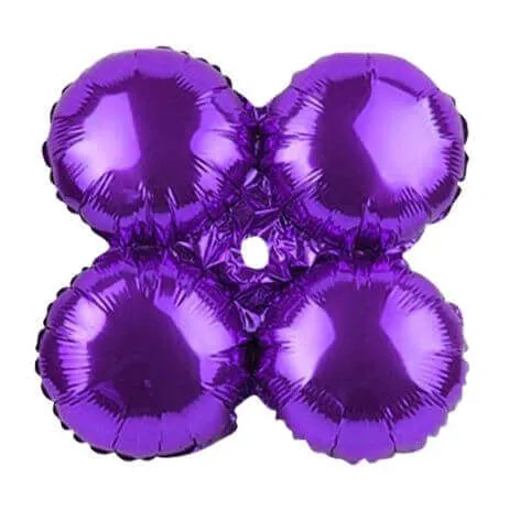 17" Purple Quad Mylar Balloon