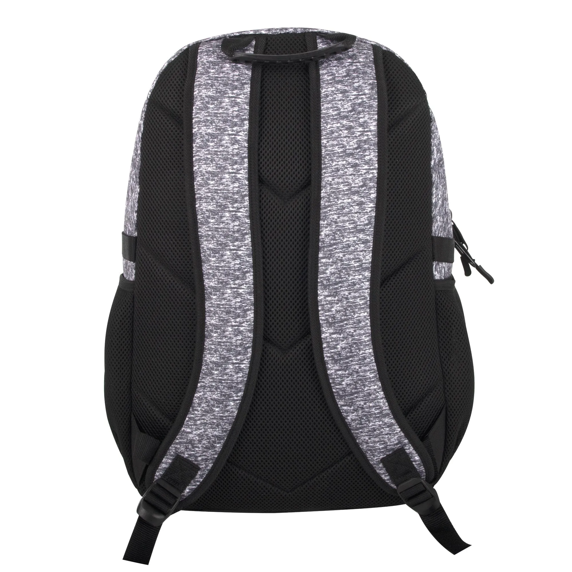 19 Inch Mountain Edge Heather Bungee Cord Backpack With Padded Laptop Section