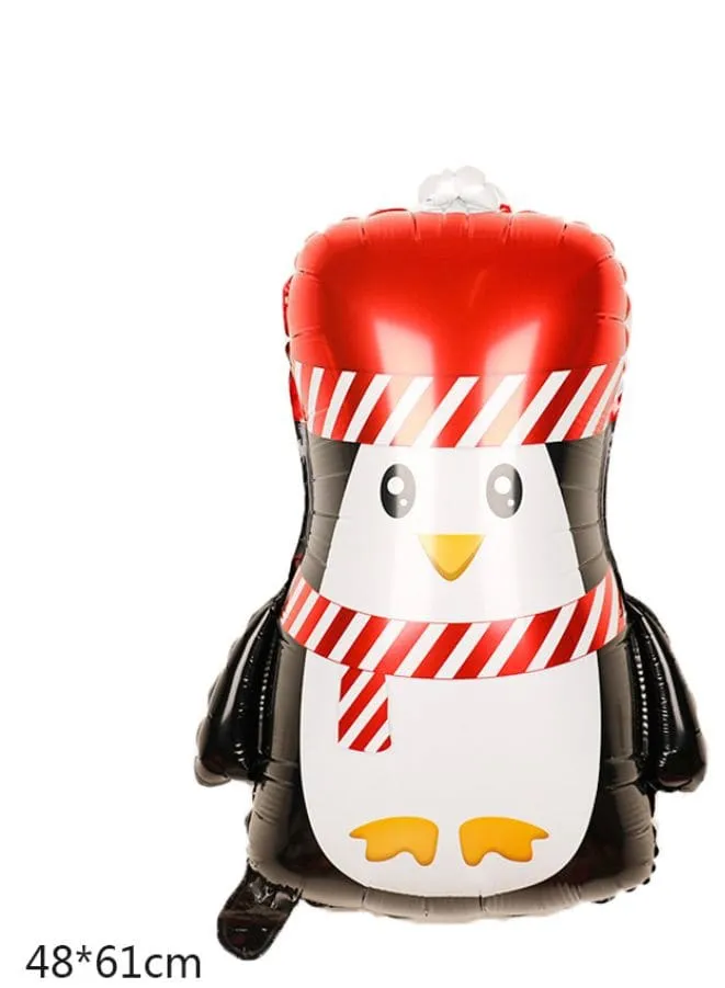2 pcs Christmas Party Foil Balloon Party Supplies for parties, celebrations, and decorating (Penguin & Santa)