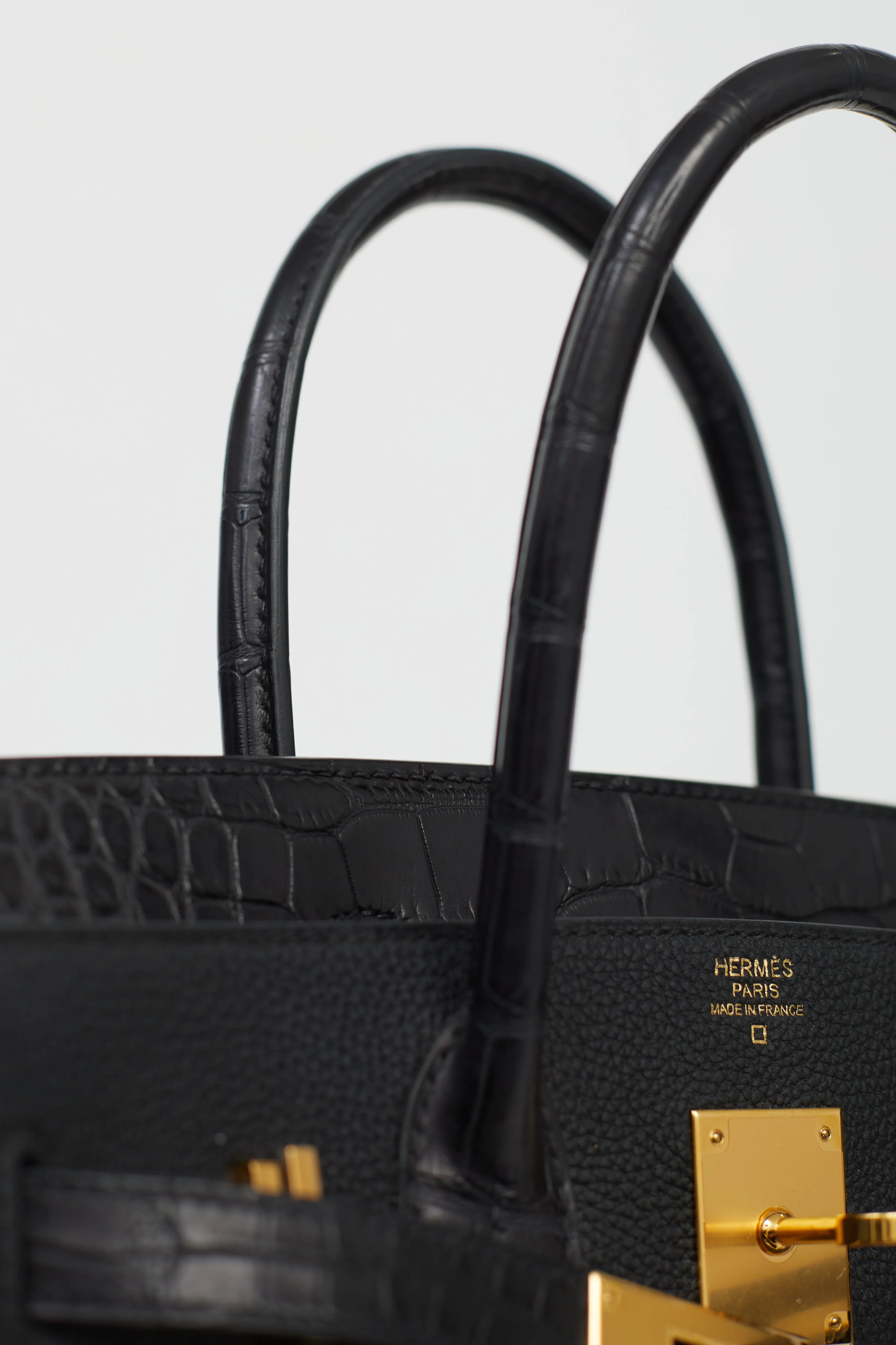 2020 Noir Togo & Exotic Leather Birkin 30 Touch Bag