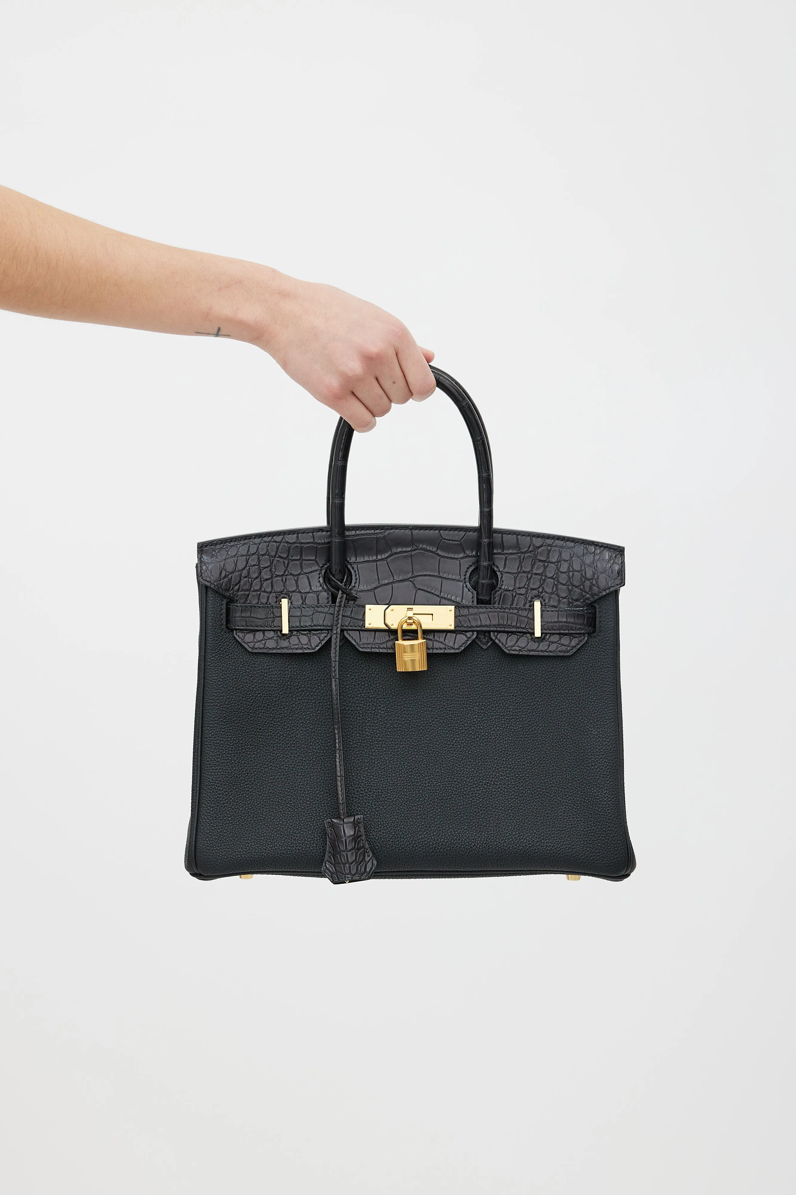 2020 Noir Togo & Exotic Leather Birkin 30 Touch Bag