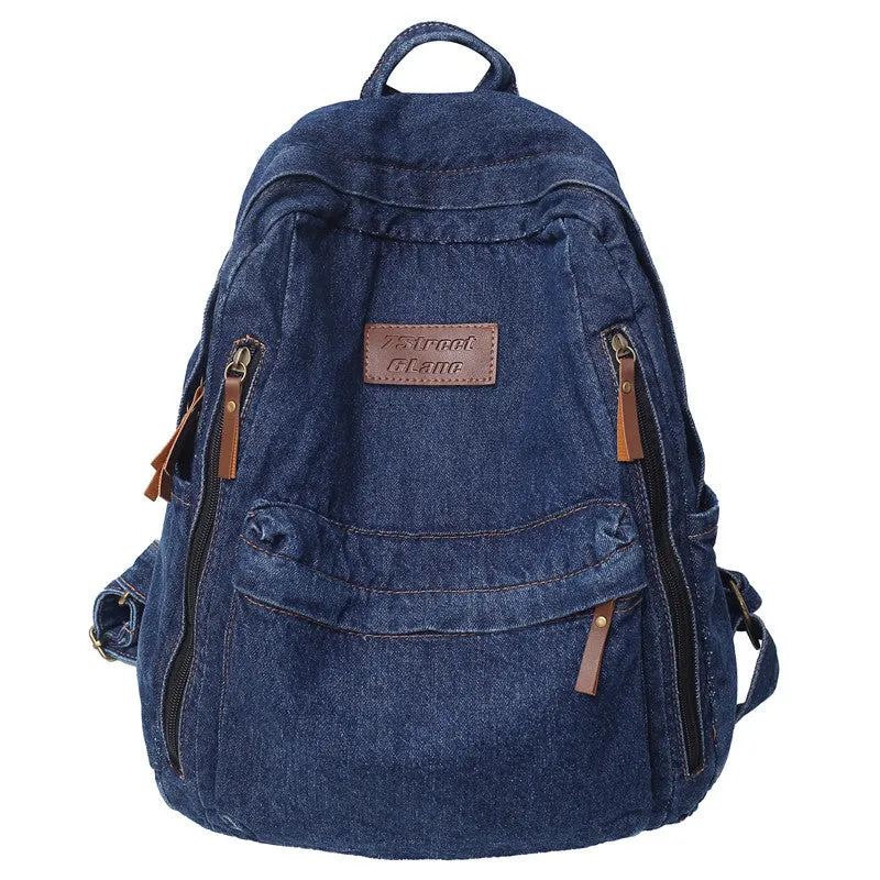 2022ins Fashion Personality All-Match New Backpack Travel Leisure Commute Junior High School Student Backpack