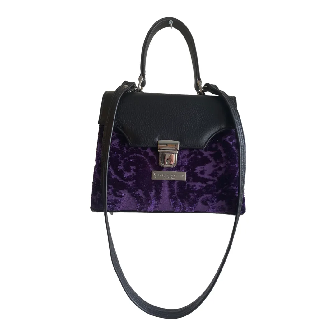 4073-131-L  mini Kelly Bag Purple Passion