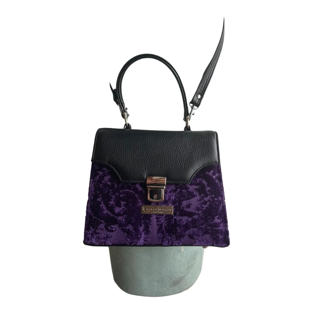 4073-131-L  mini Kelly Bag Purple Passion