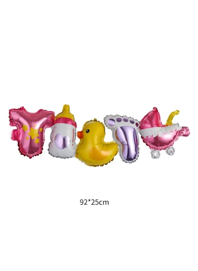 5 pc Party Balloons for Kid's Party, Foil Balloon Theme Decorations for Birthday, Baby Shower