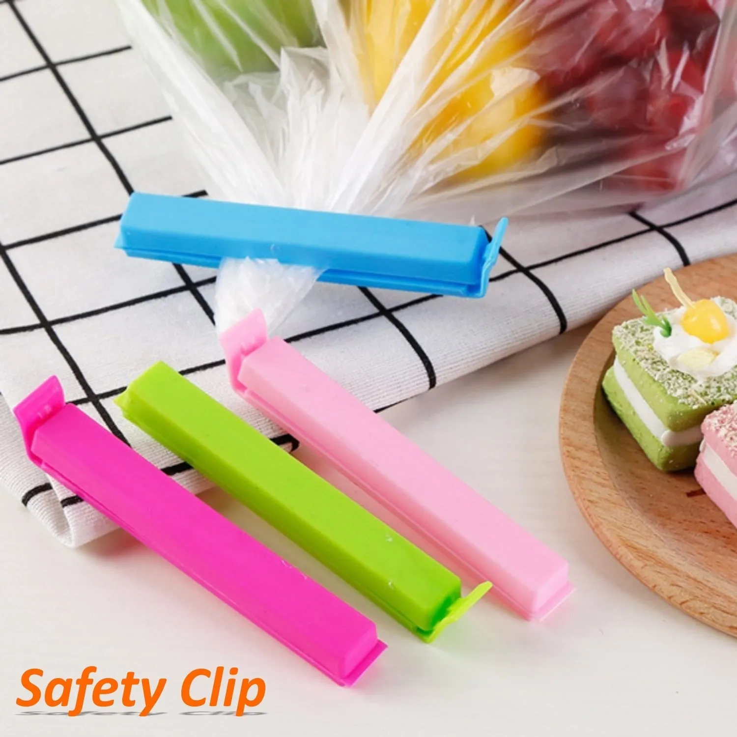 7028 Multipurpose Food Snack Plastic Bag Clip Sealer (Multicolor) -18pc