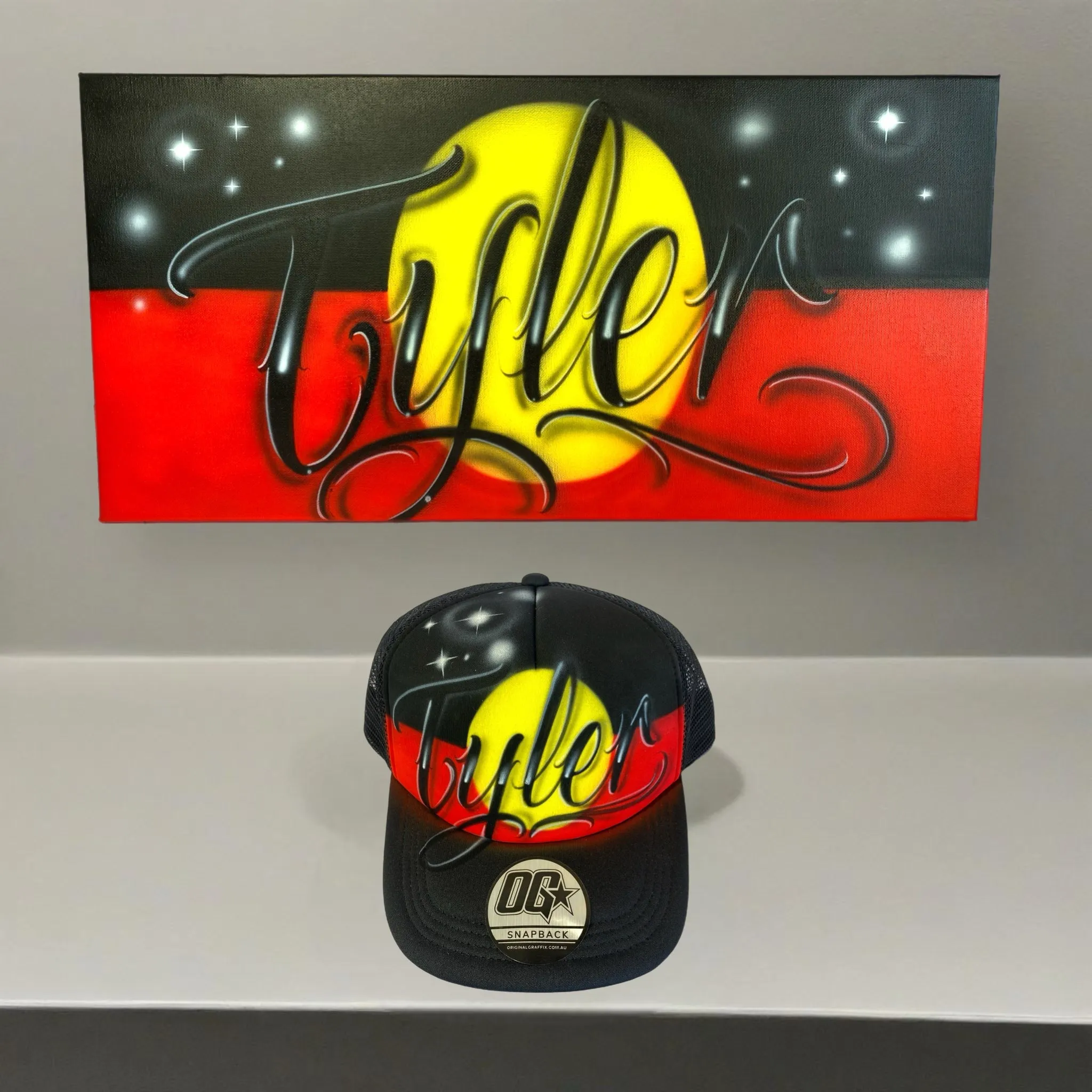 Aboriginal Flag Canvas and Cap Combo (3)