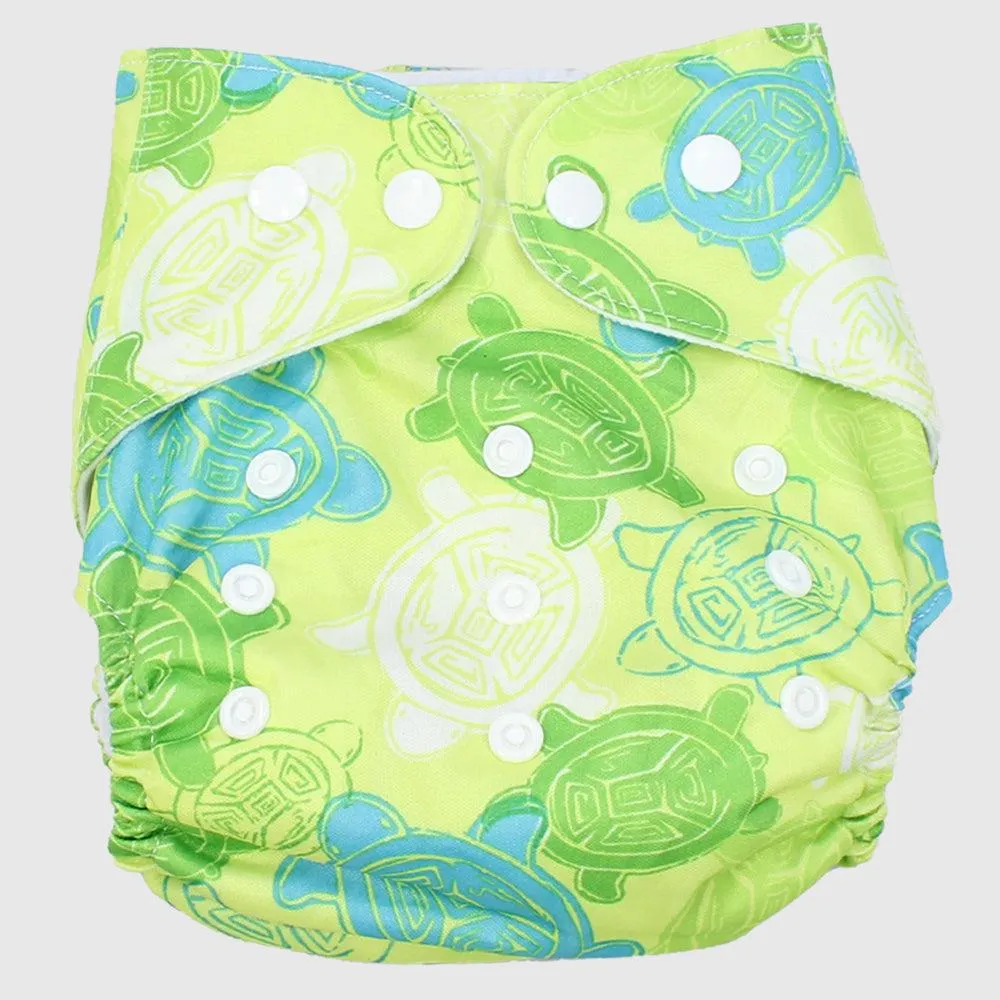 Adjustable And Reusable Diaper (Turtles)