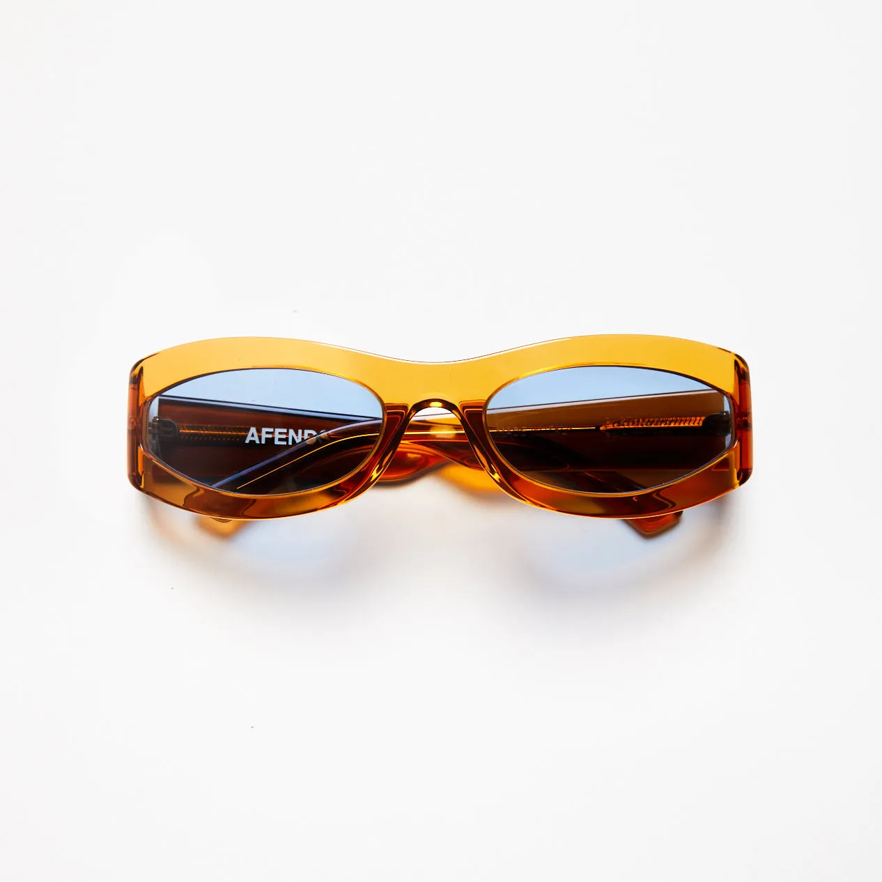 AFENDS Unisex Platinum J - Sunglasses - Clear Orange