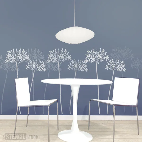 Agapanthus Wall Stencil