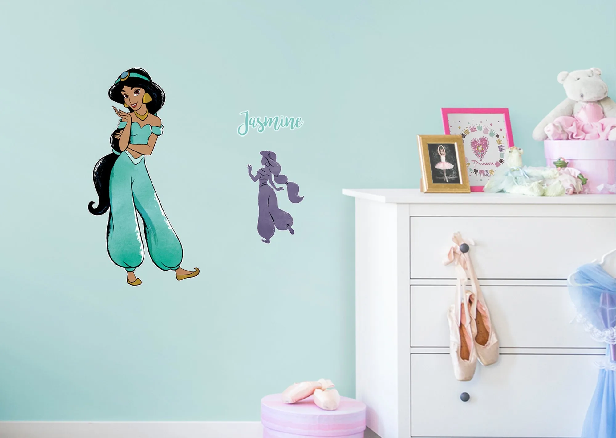 Aladdin: Jasmine Modern Storybook        - Officially Licensed Disney Removable Wall   Adhesive Decal