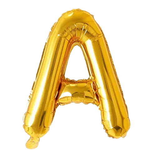 Alphabet Golden Color Foil Balloon 16 Inch Letter