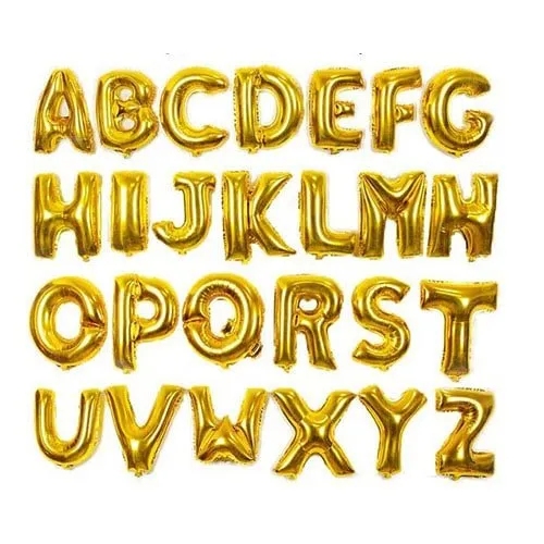 Alphabet Golden Color Foil Balloon 16 Inch Letter