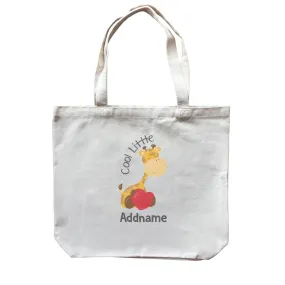 Animal Hearts Cool Little Giraffe Addname Canvas Bag