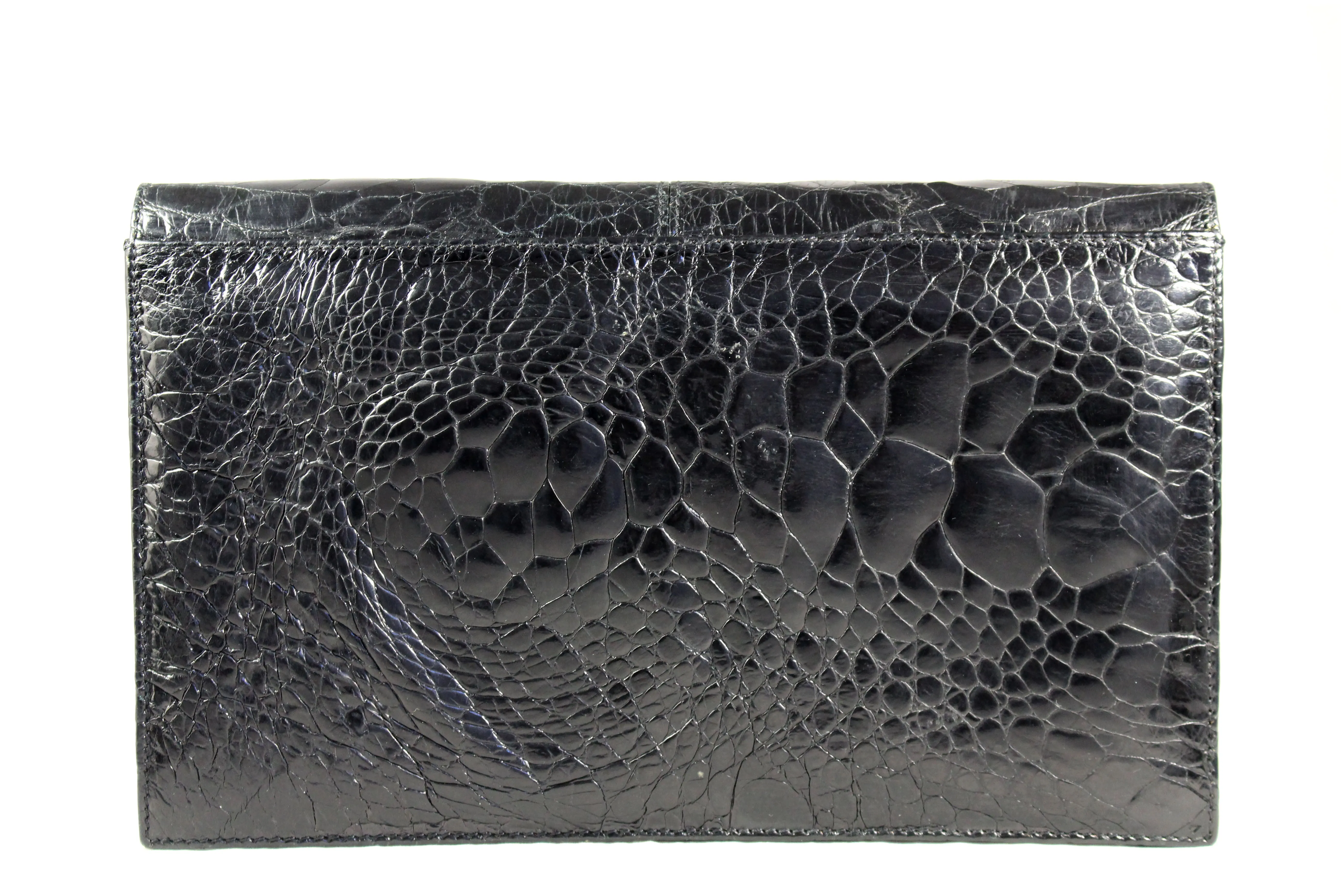 ARIES black turtle skin handbag