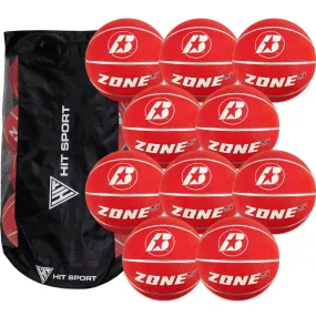 Baden Zone Basketball (10 Pack w/ Bag) | Size 5