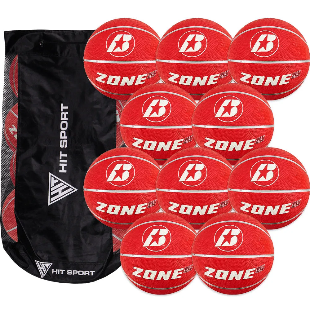 Baden Zone Basketball (10 Pack w/ Bag) | Size 5