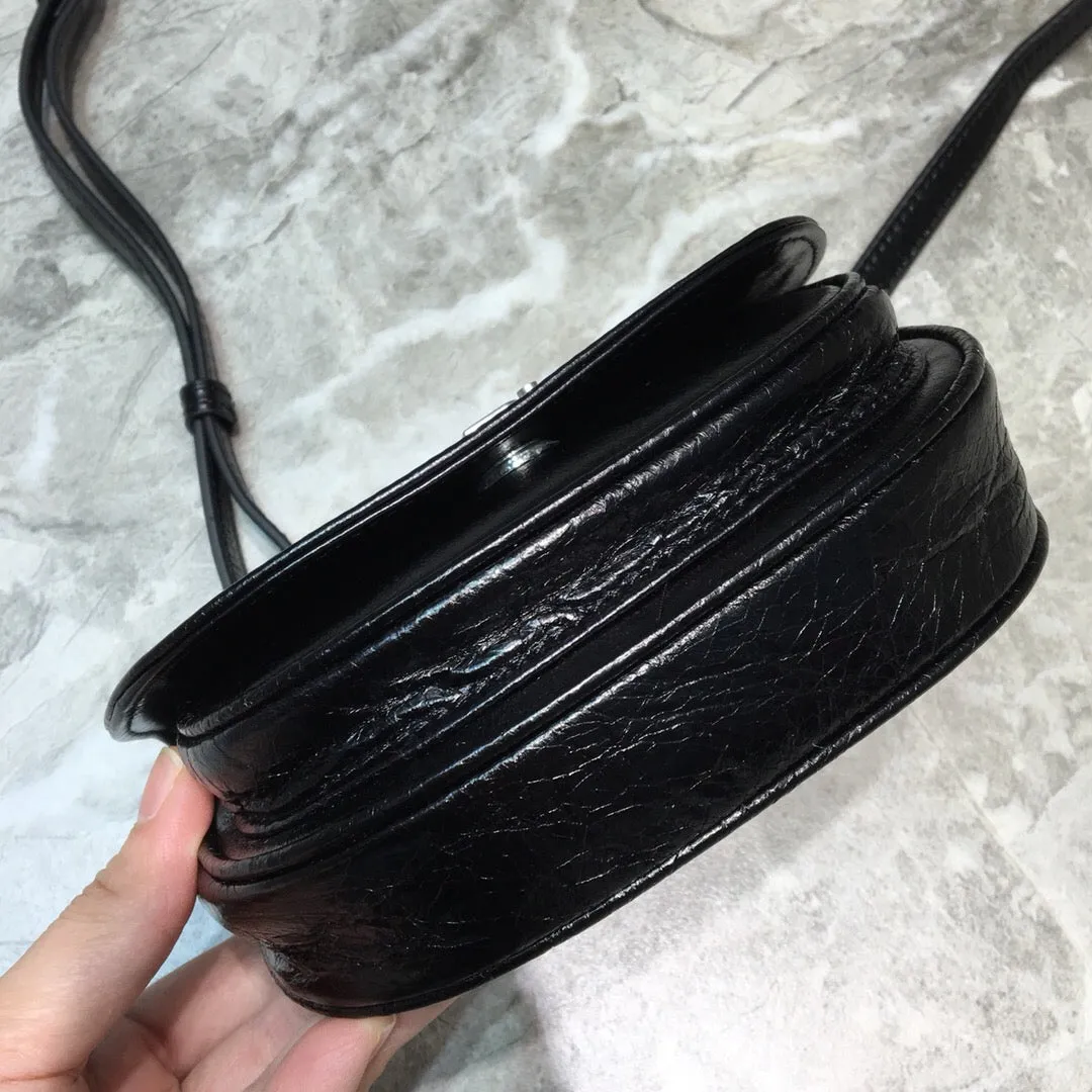 Balen Leader Soft Round Cross Bag In Black, For Women,  Bags 6.3in/16cm