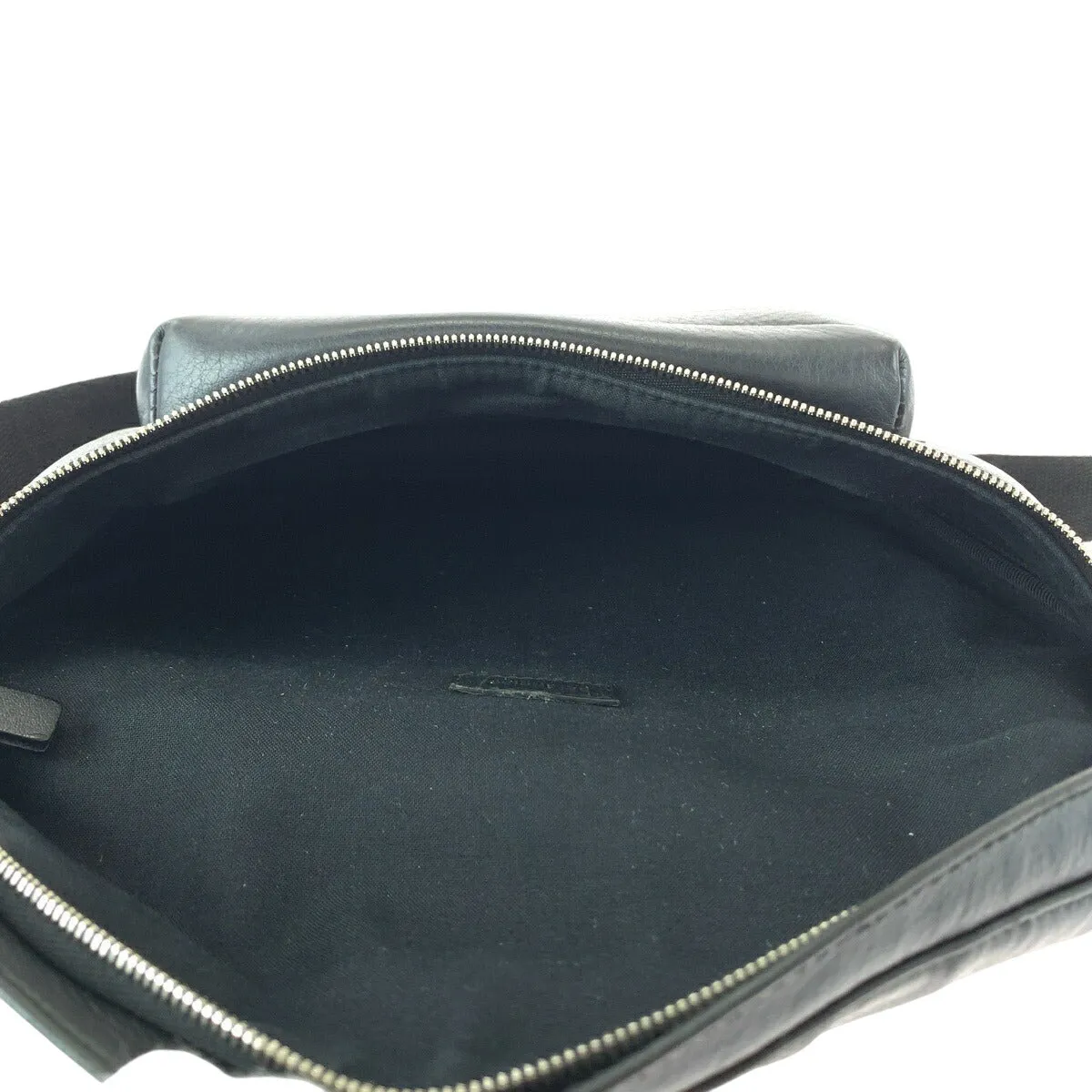 Balenciaga Leather Logo Waist Bag Black