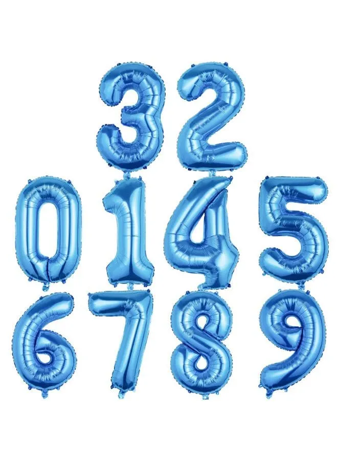 Balloons Arch Kit Party Decorations Number Balloon 32 Inch Foil Balloons Digtal Helium Birthday Wedding Party, Number 2, Blue