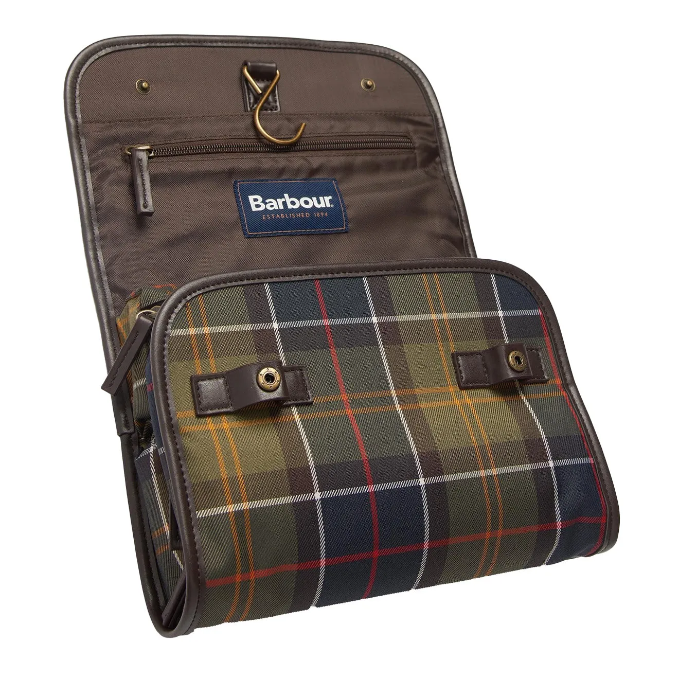 Barbour Tartan Hanging Washbag Classic Tartan