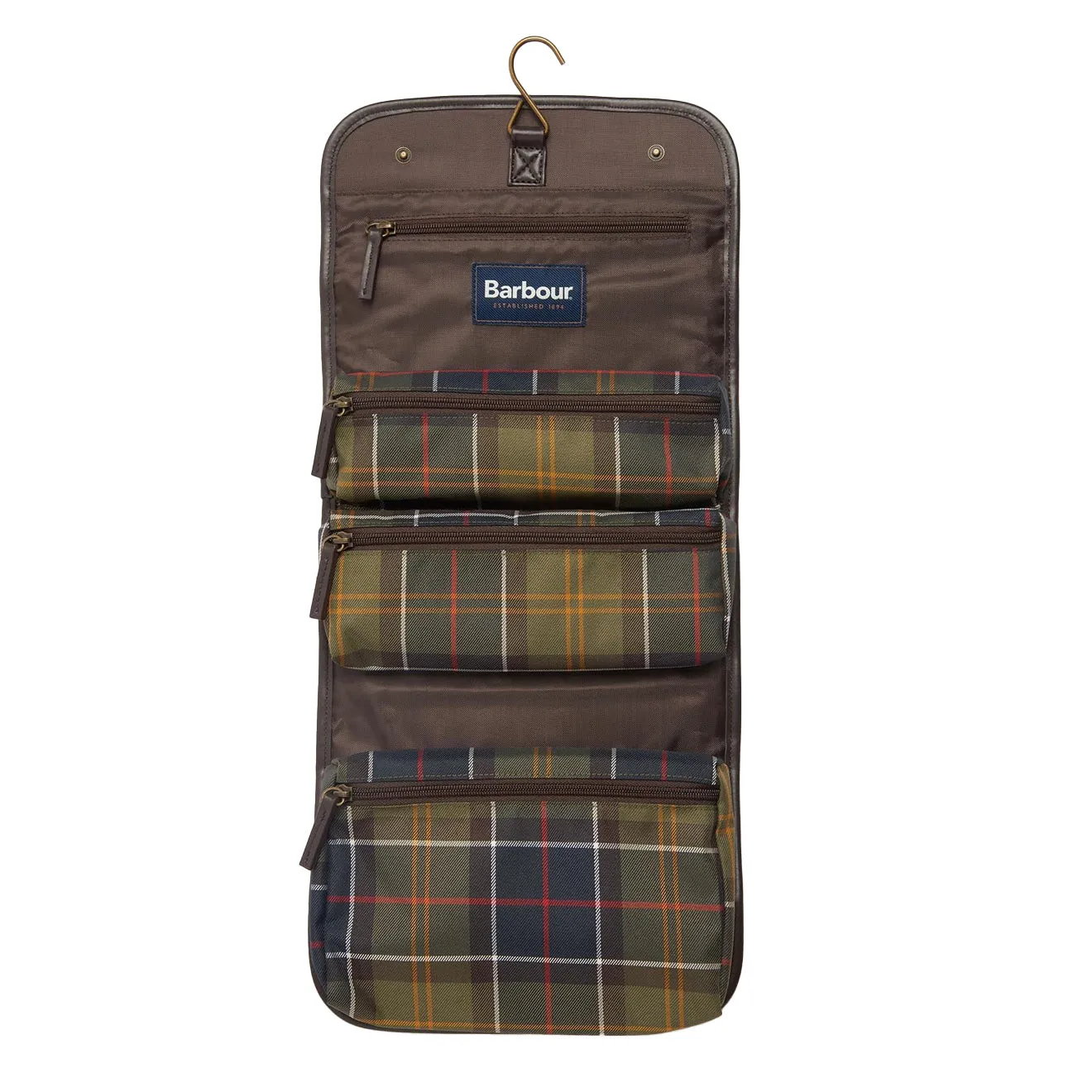 Barbour Tartan Hanging Washbag Classic Tartan