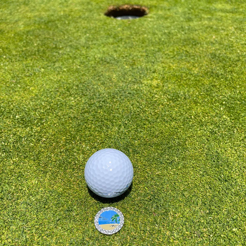 Beach Scene Golf Ball Marker Only