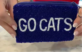 Beaded Small Coin Purse UK Go Cats