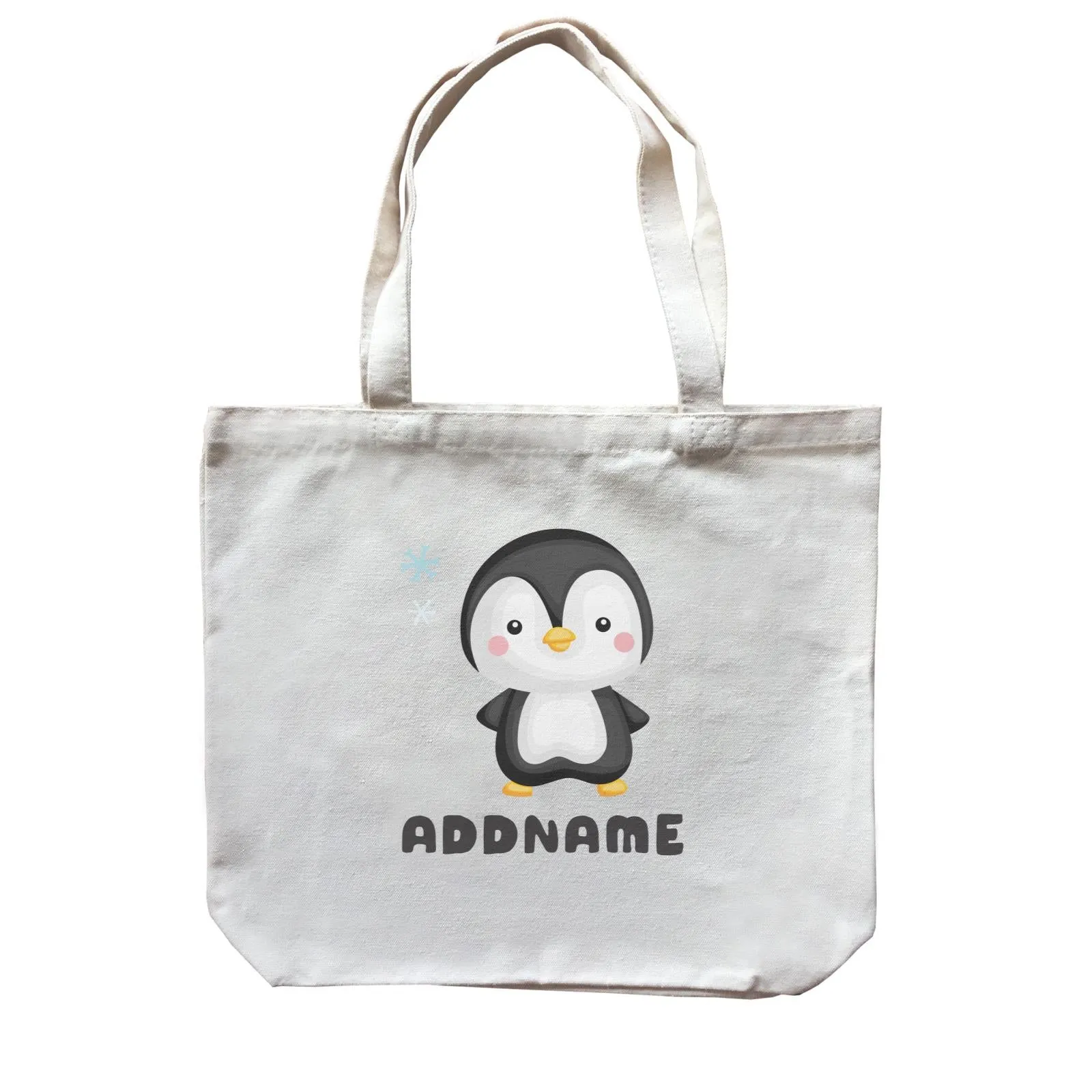 Birthday Winter Animals Small Penguin Addname Canvas Bag