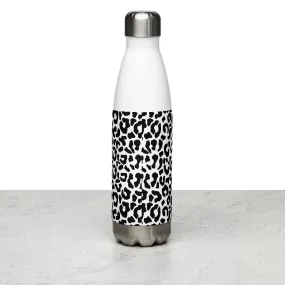 Black & White Leopard Water Bottle