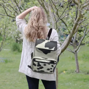 Black Cowhide Backpack Handmade Laptop Backpack