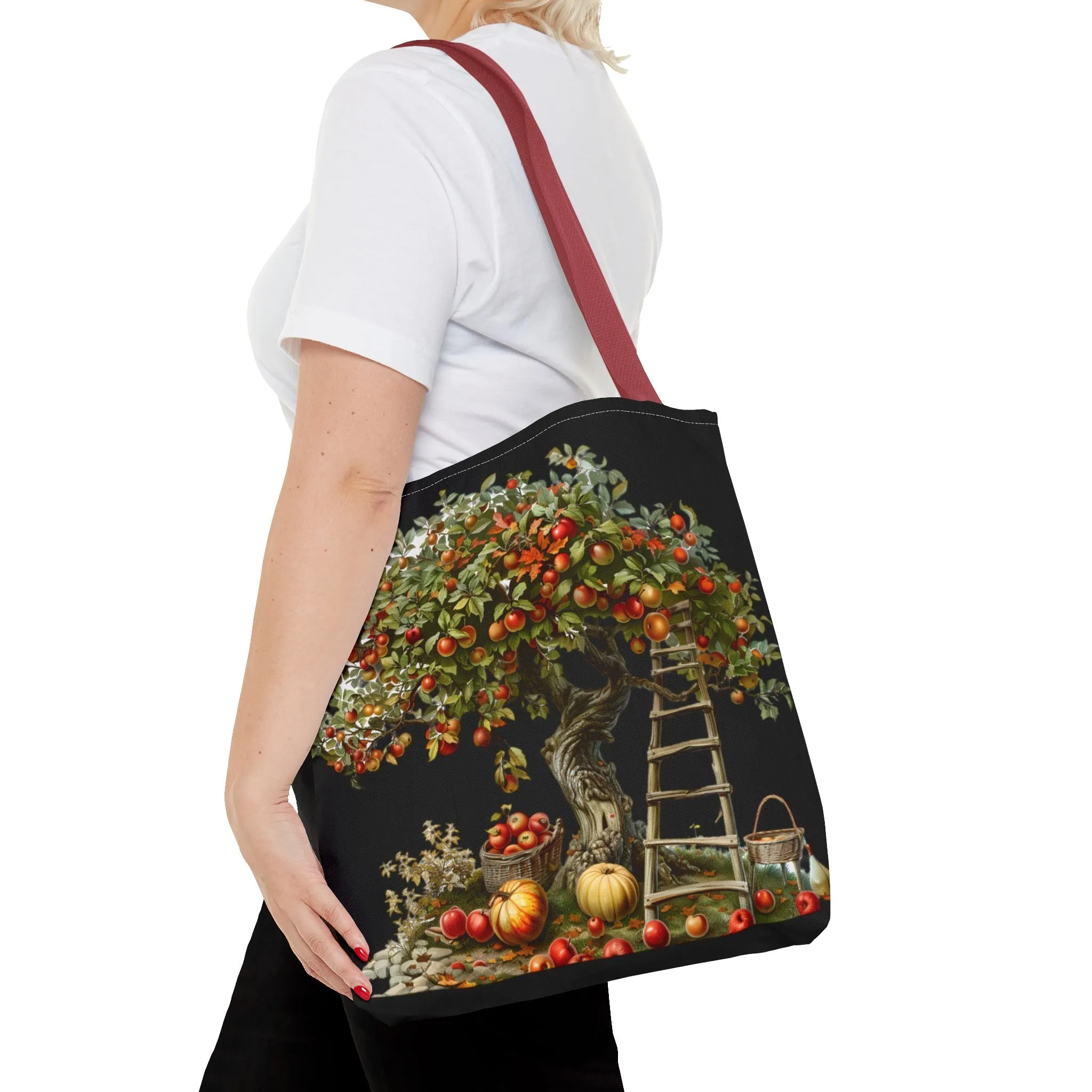 Bolso- Arbol de Manzana, Calabazas y Escalera