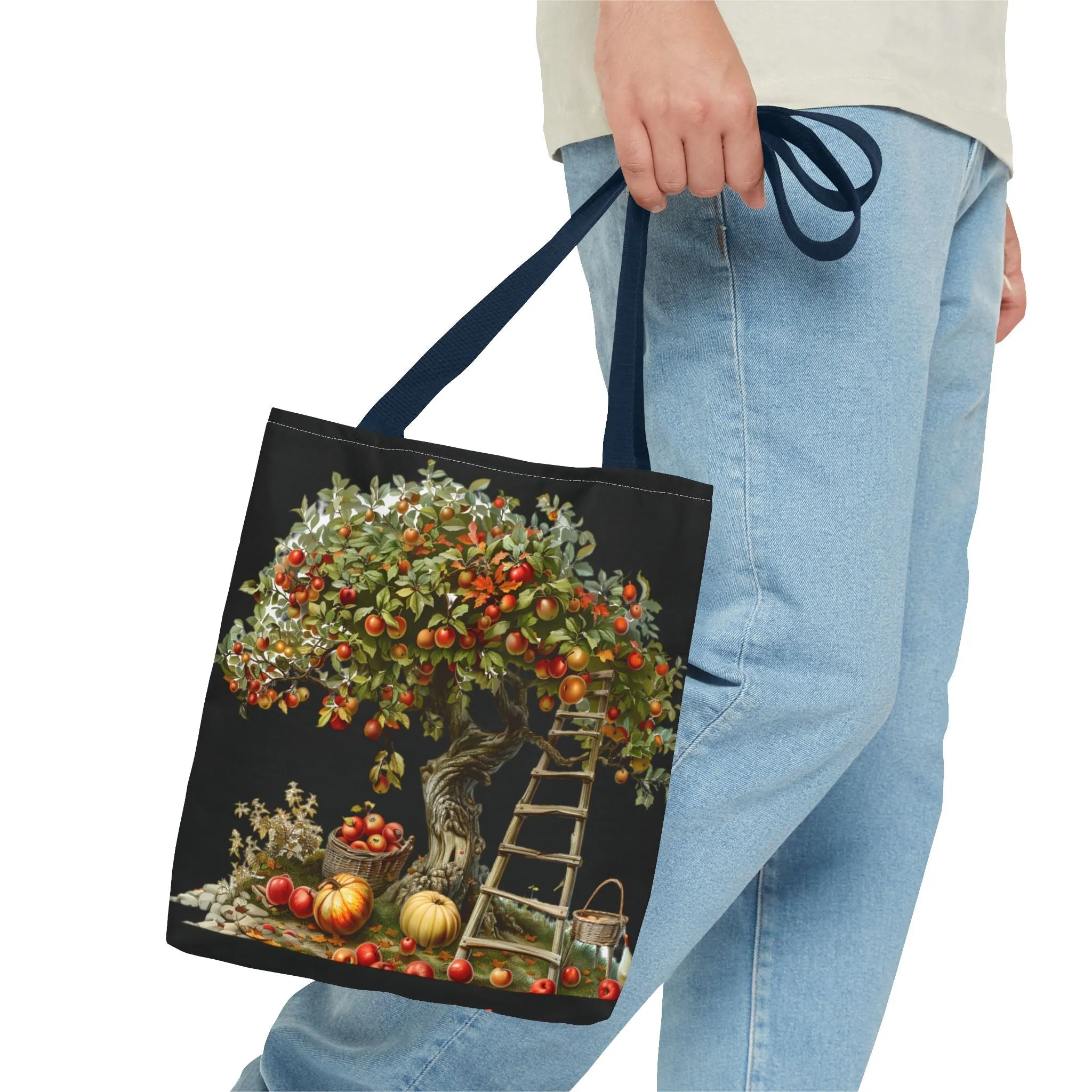 Bolso- Arbol de Manzana, Calabazas y Escalera