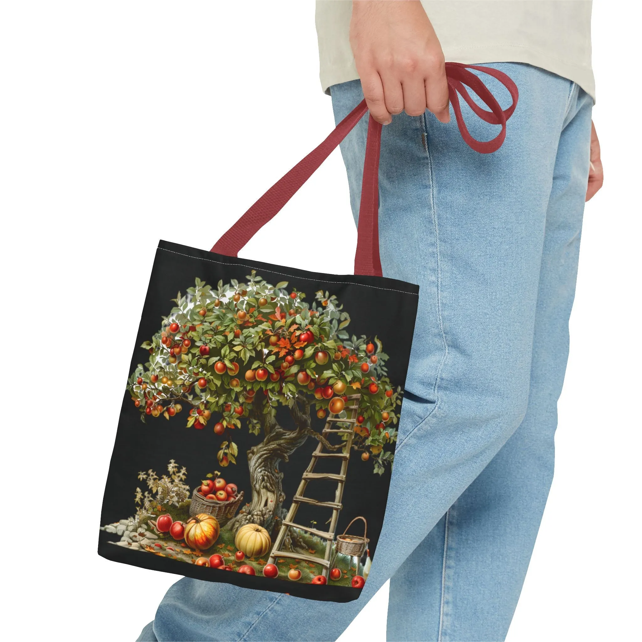 Bolso- Arbol de Manzana, Calabazas y Escalera