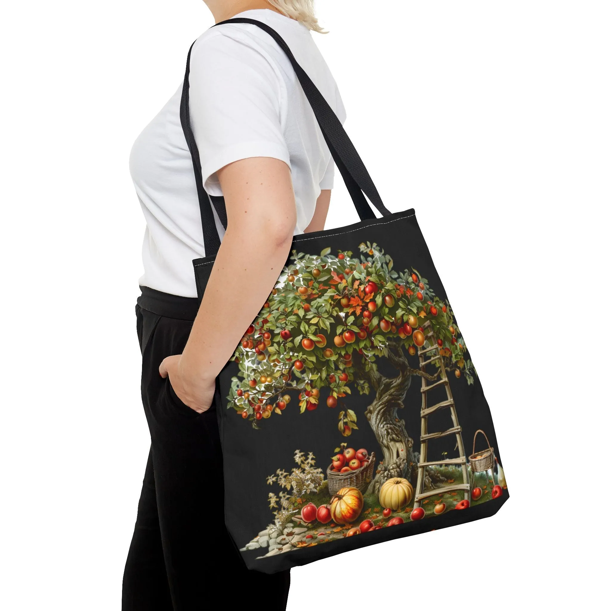 Bolso- Arbol de Manzana, Calabazas y Escalera