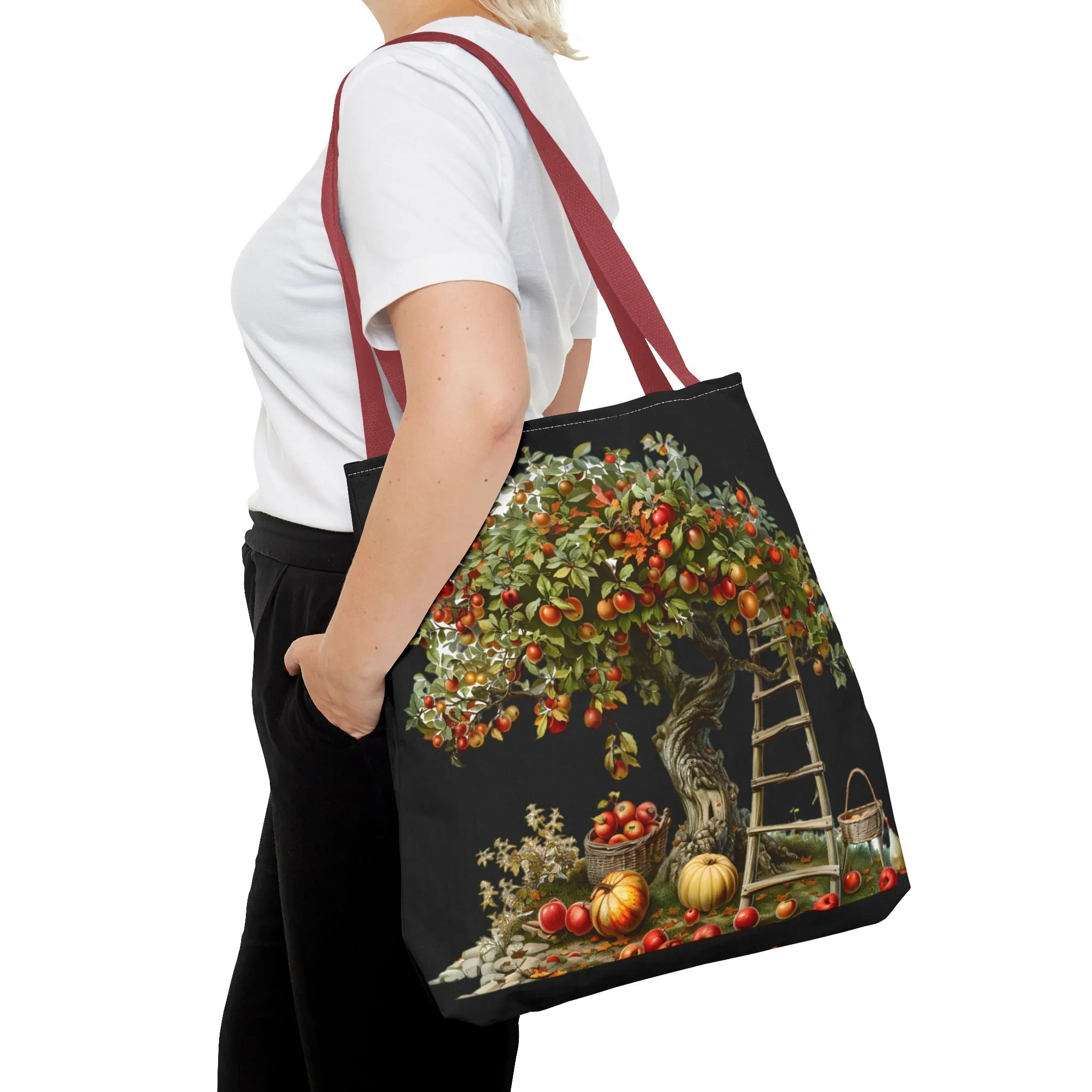 Bolso- Arbol de Manzana, Calabazas y Escalera