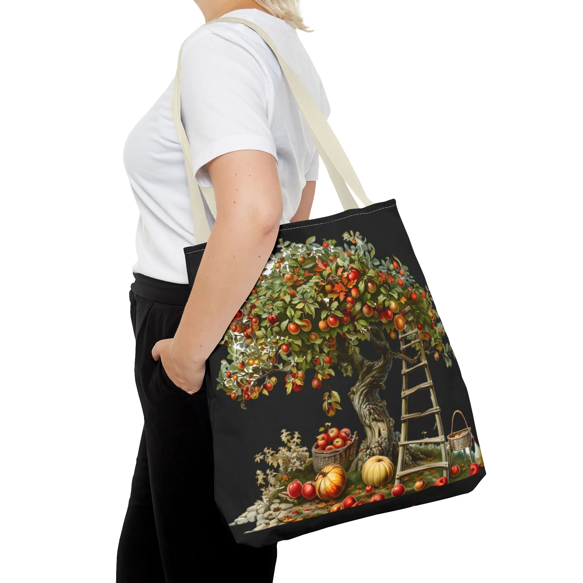 Bolso- Arbol de Manzana, Calabazas y Escalera