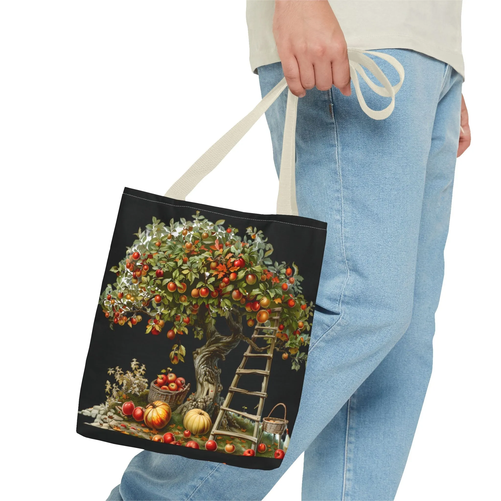 Bolso- Arbol de Manzana, Calabazas y Escalera