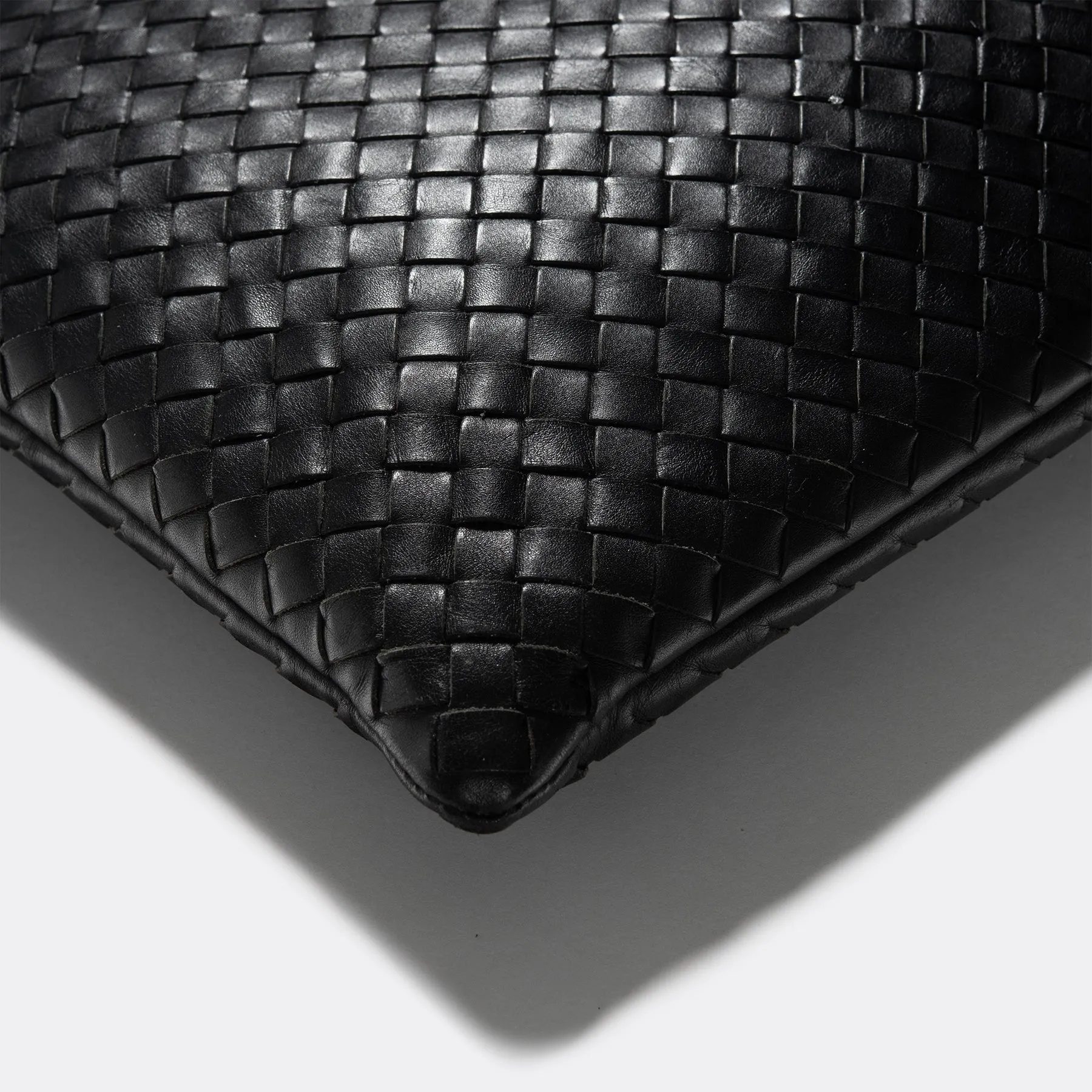 Bottega Veneta Black Intrecciato Document Case