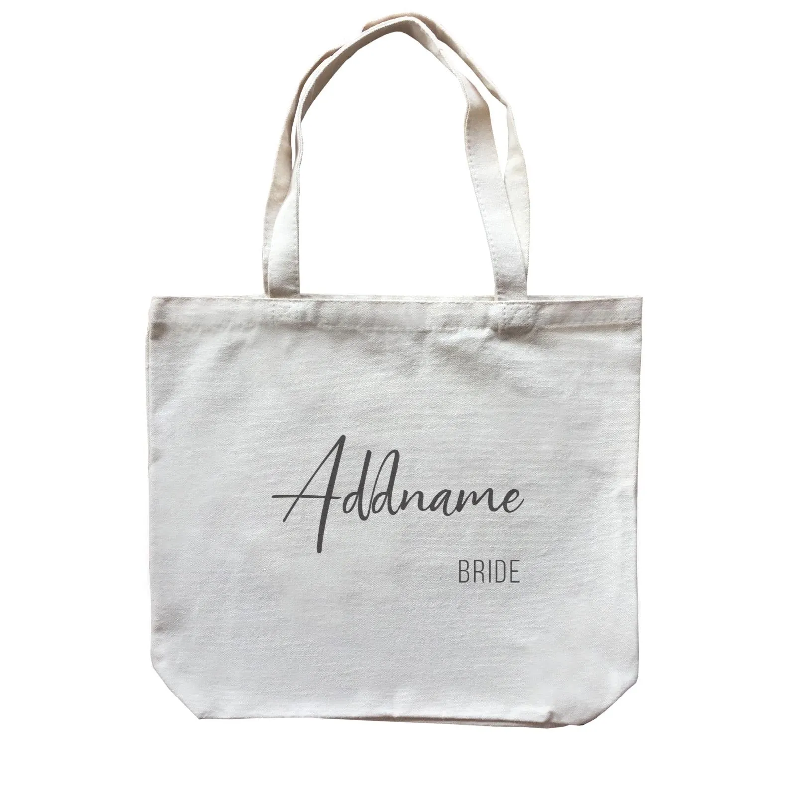 Bridesmaid Calligraphy Addname Modern Bride Accessories Canvas Bag