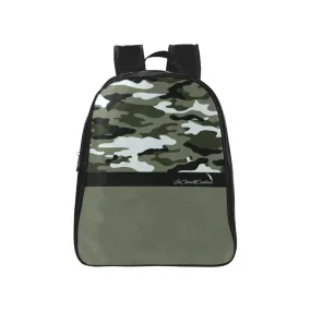 CAMOUFLAGE GRIS School Backpack(Medium)