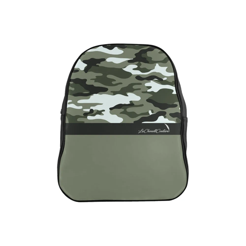 CAMOUFLAGE GRIS School Backpack(Medium)