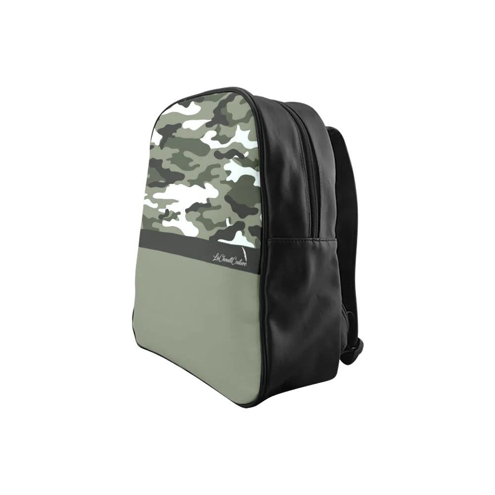 CAMOUFLAGE GRIS School Backpack(Medium)