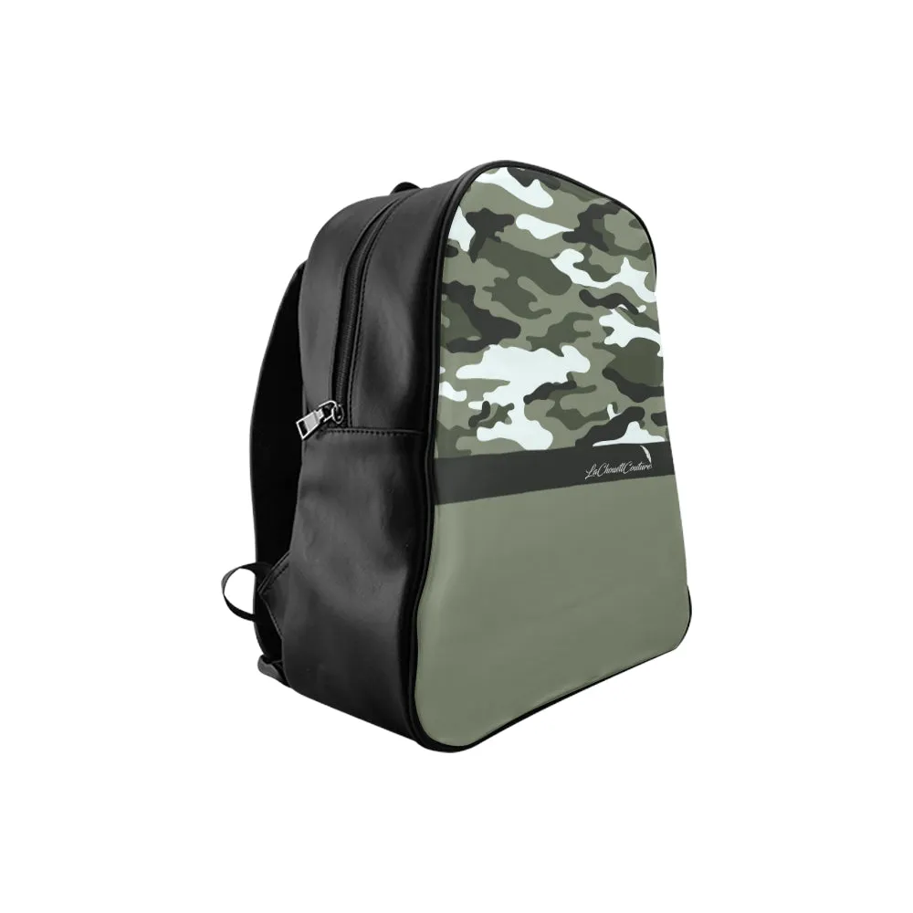 CAMOUFLAGE GRIS School Backpack(Medium)