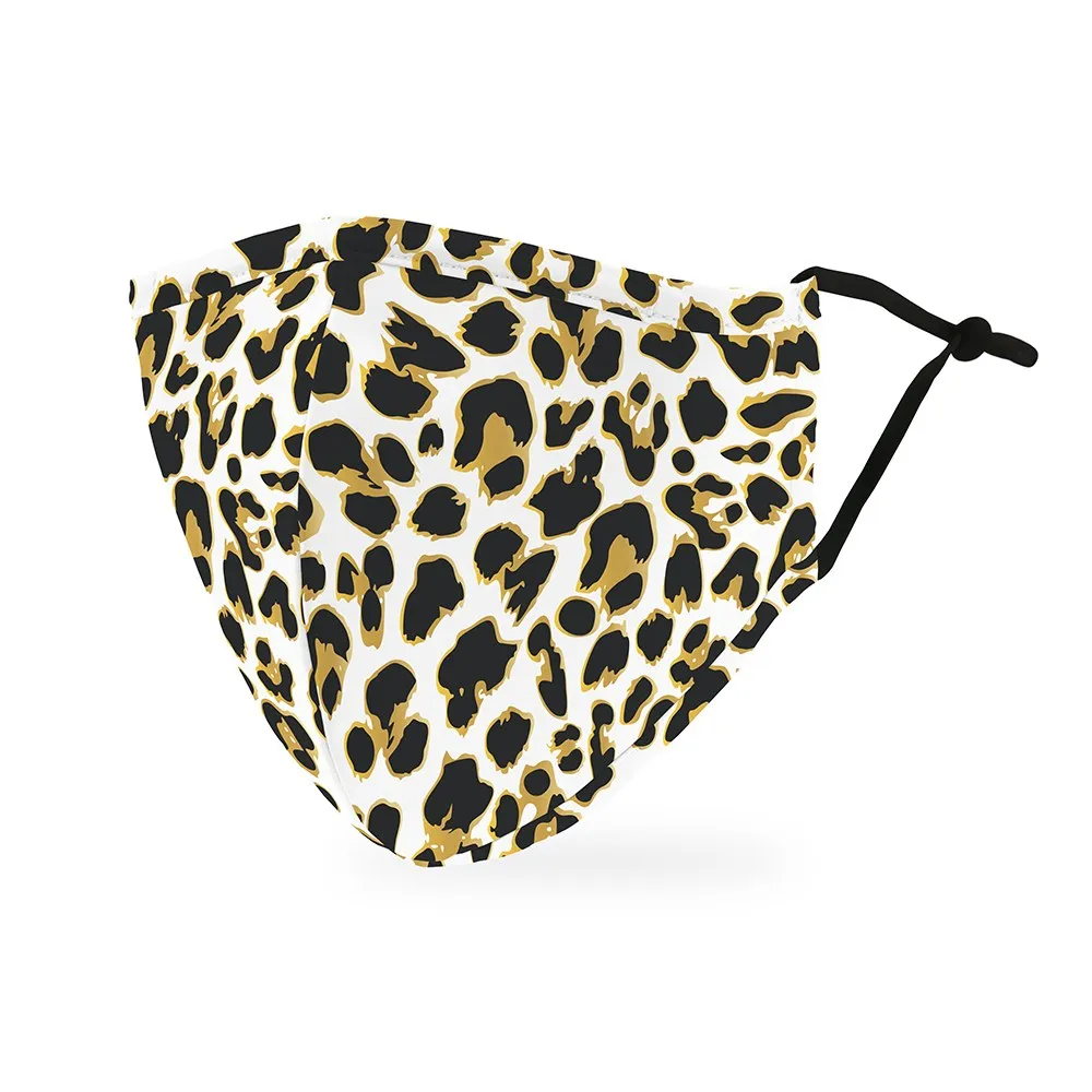 Cat Themed Cloth Face Mask - Leopard Kitty Cat Print