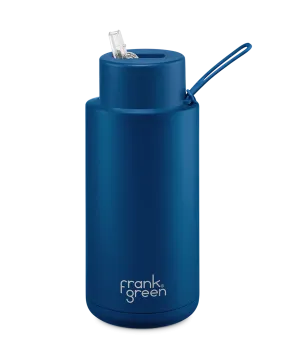 Ceramic Reusable Bottle - Deep Ocean 34oz 1Lt