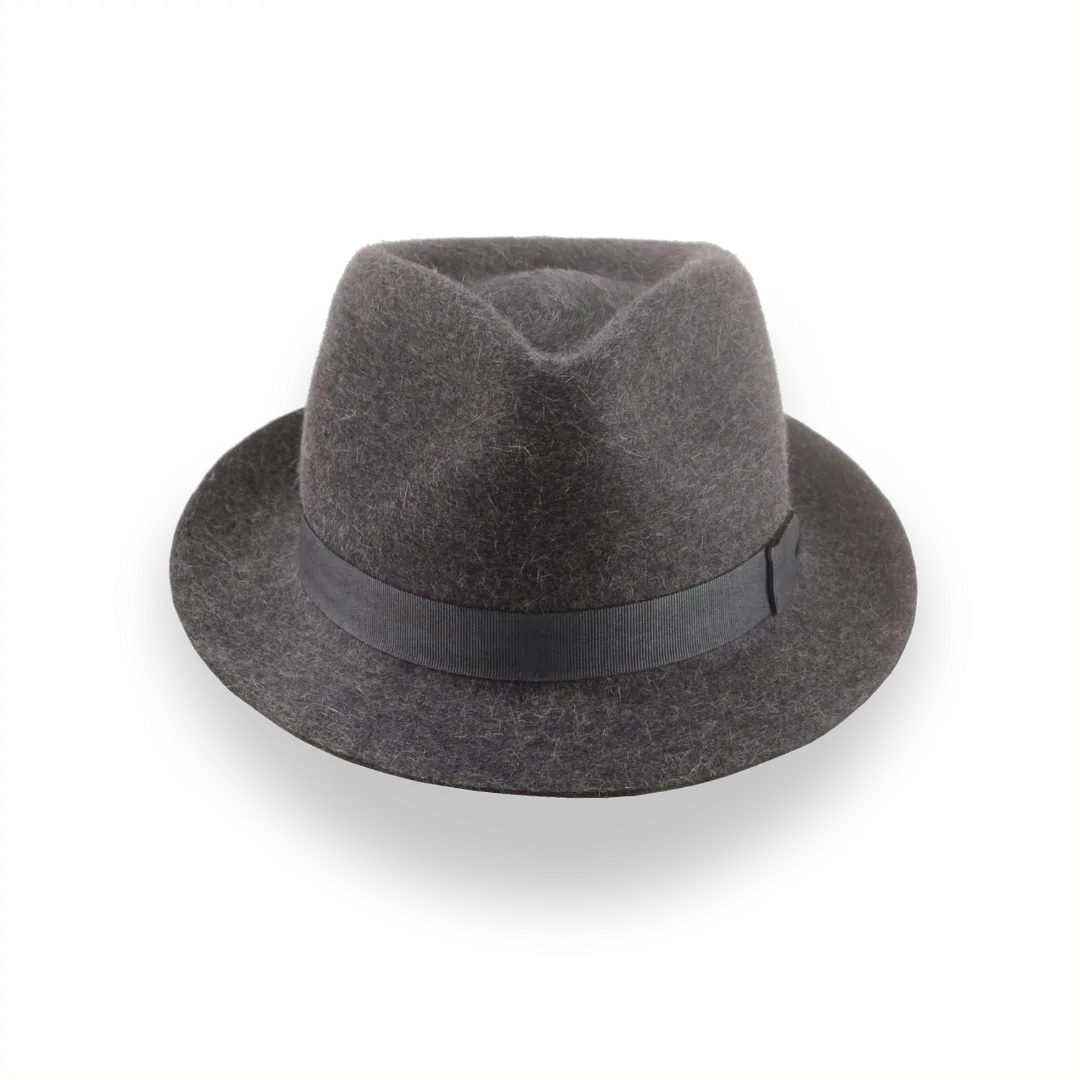 Charcoal Stingy Brim Trilby Hat in Stylish Wool Felt | The Tempo