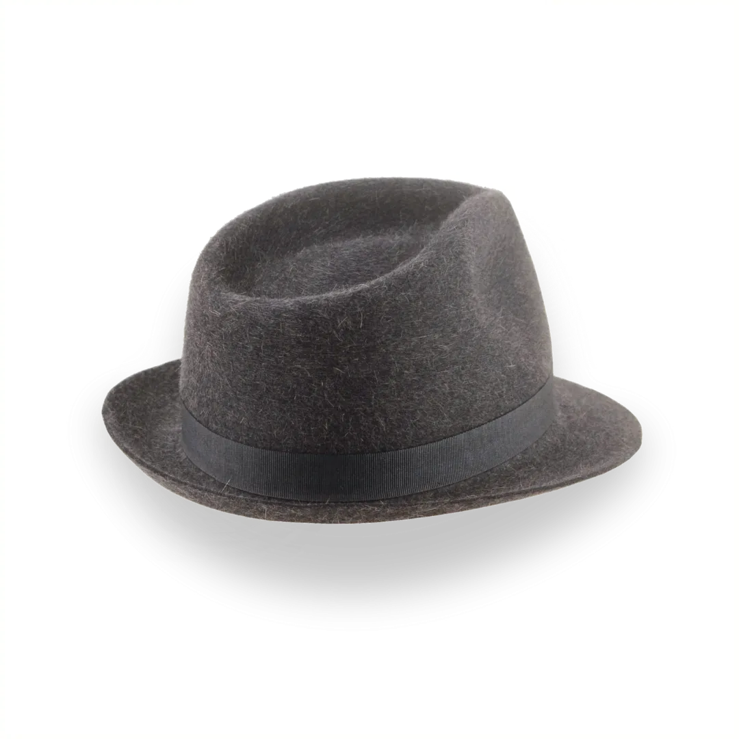 Charcoal Stingy Brim Trilby Hat in Stylish Wool Felt | The Tempo